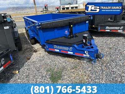 7x14 Diamond C LPT 207 Dump Trailer - 32" Sides - 15.5K GVWR - 14 Ply Tires, Long Arm Tarp