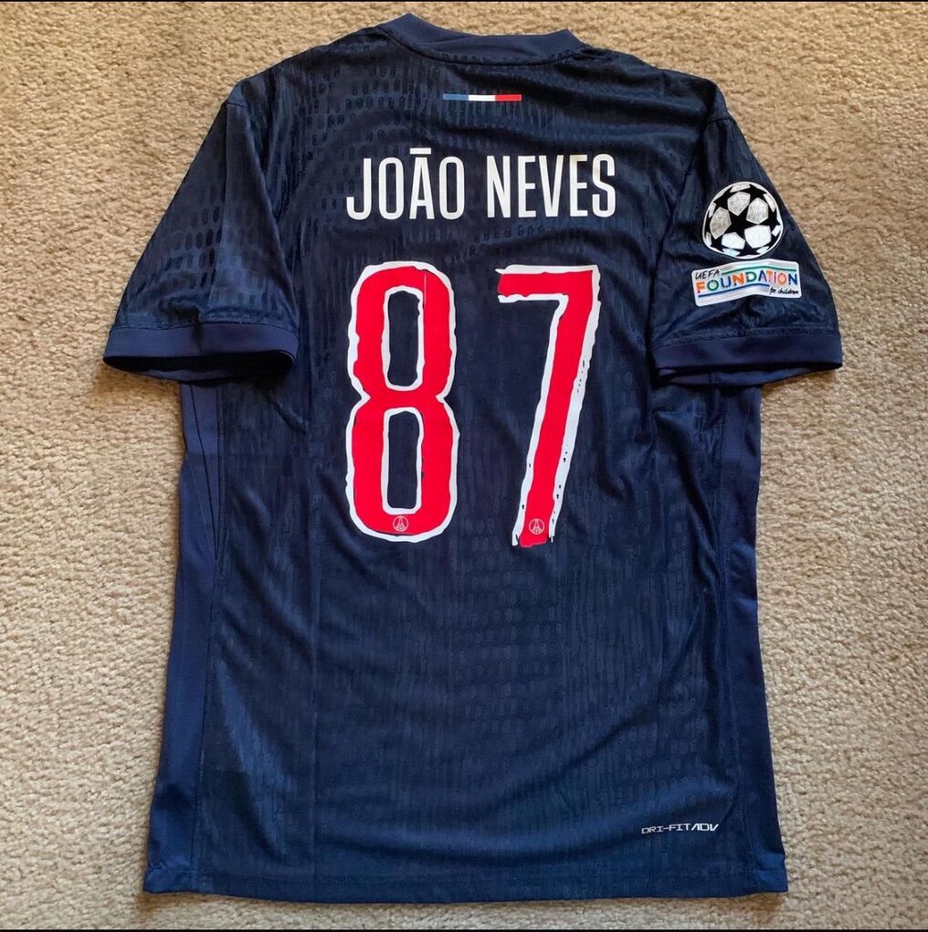 João Neves #87 | L | PSG 2024-25 Home Jersey