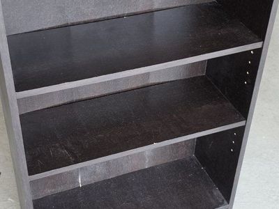 Dark Brown 3-Shelf Bookcase - Adjustable Shelves, Compact Storage Unit