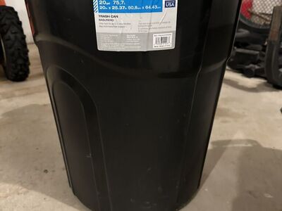 2 Blue Hawk 20gal Trash Cans