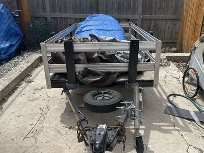 3’x6’ Utility Trailer with Side Railings, removable back and Spare Tire and hookups