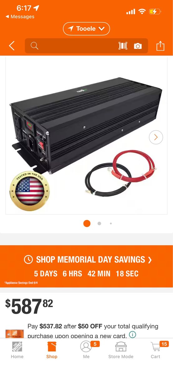 2000-Watt Backup Power System for Primary Sump Pumps