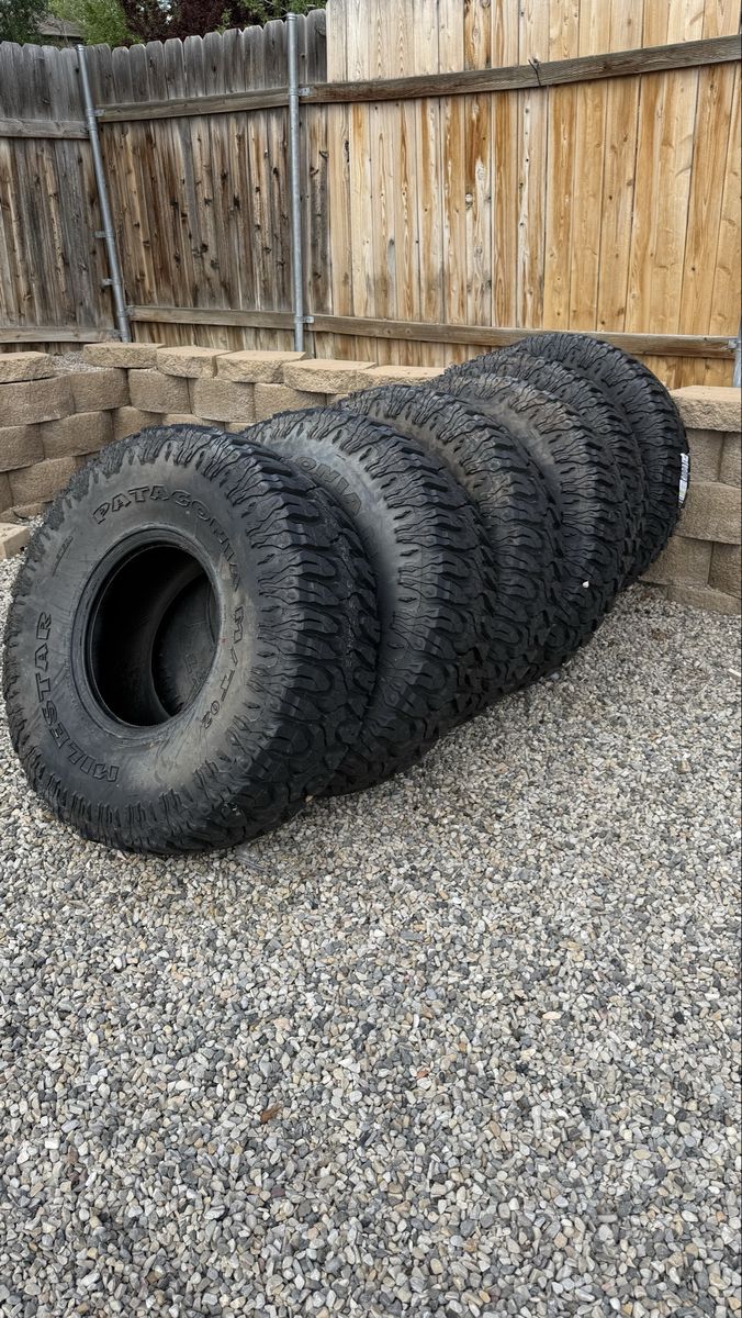 Qty 6 - Milestar Patagonia MT 0/2 40” tires 40x13.50r17