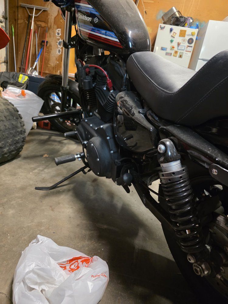 Harley-Davidson Sportster Iron 1200
 Motorcycle - Black with Custom Exhaust and Handlebars