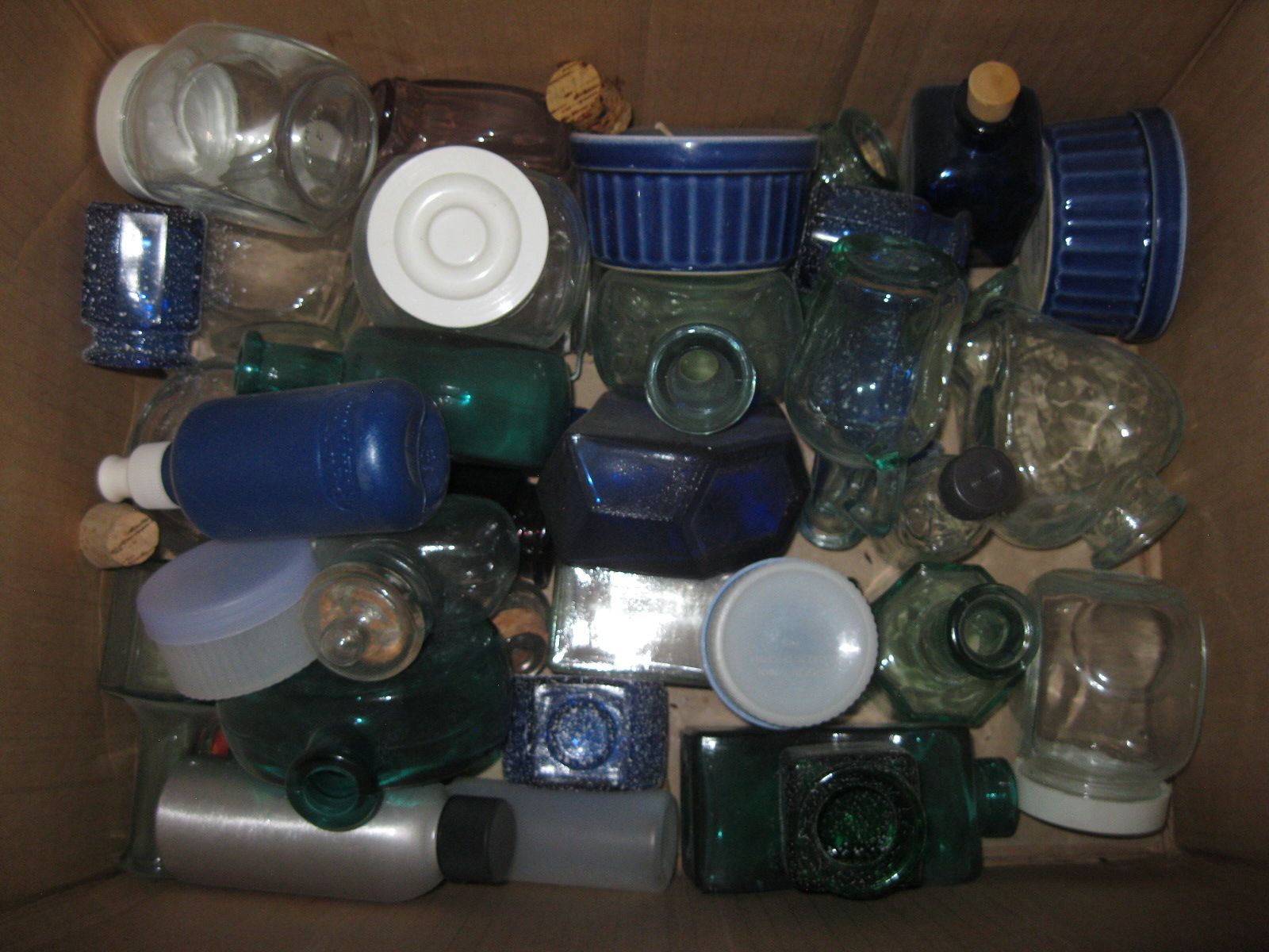 Collection Of Glass Jars and Bottles