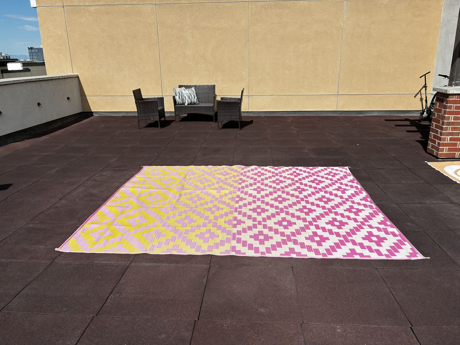 Plastic Woven beach rugs, three sizes