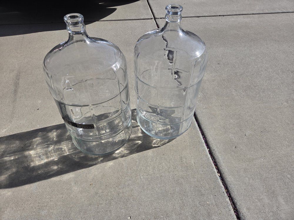 2 Glass 5 gallon jugs