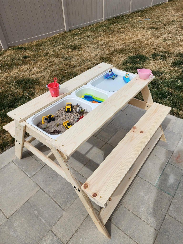 Kids Outdoor Sensory Picnic Table