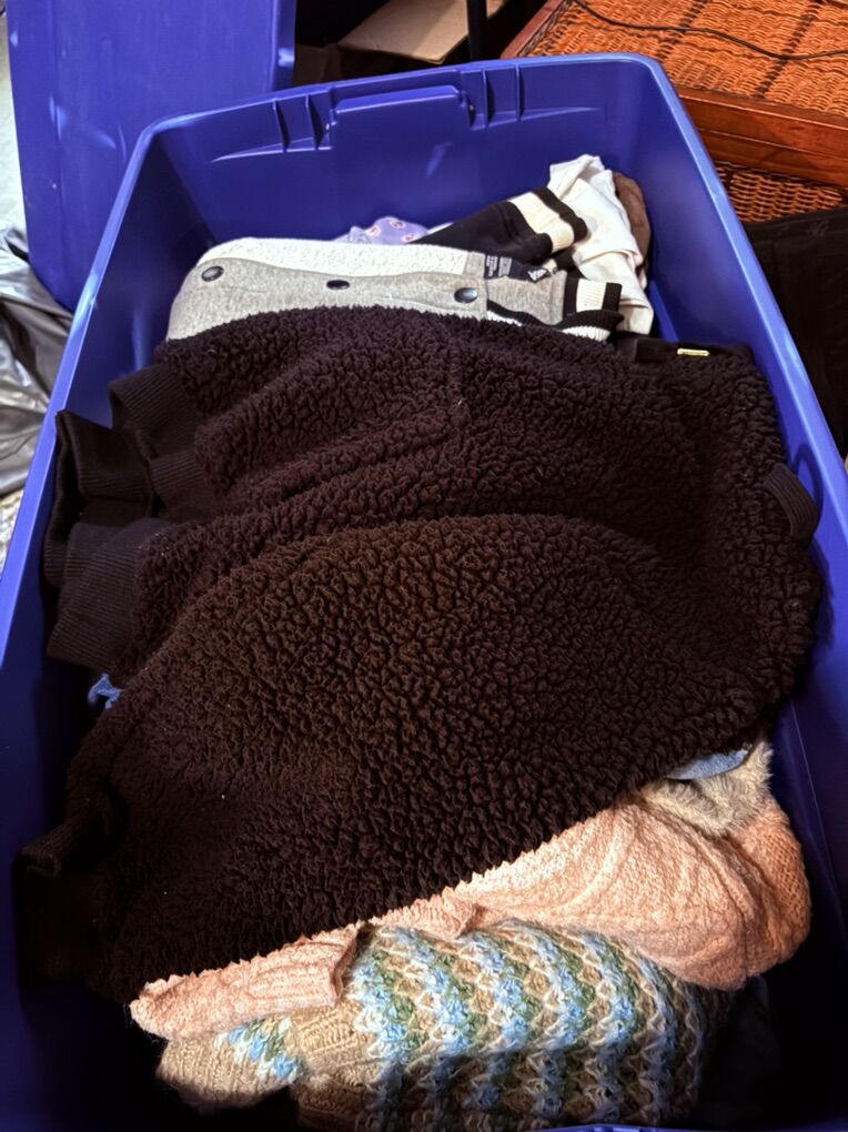 Tote Full Of Medium size Clothes