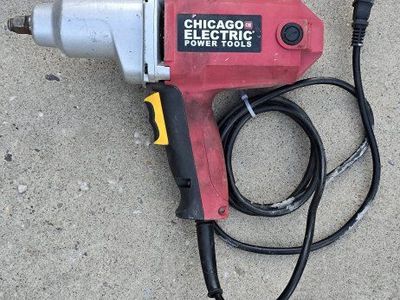Chicago Electric Power Tools Red 1/2 inch Drive Impact Wrench Corded Electric Power Tool