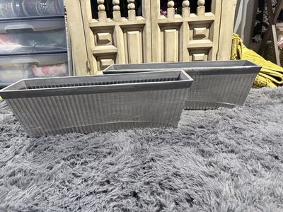 2 Silver Planters