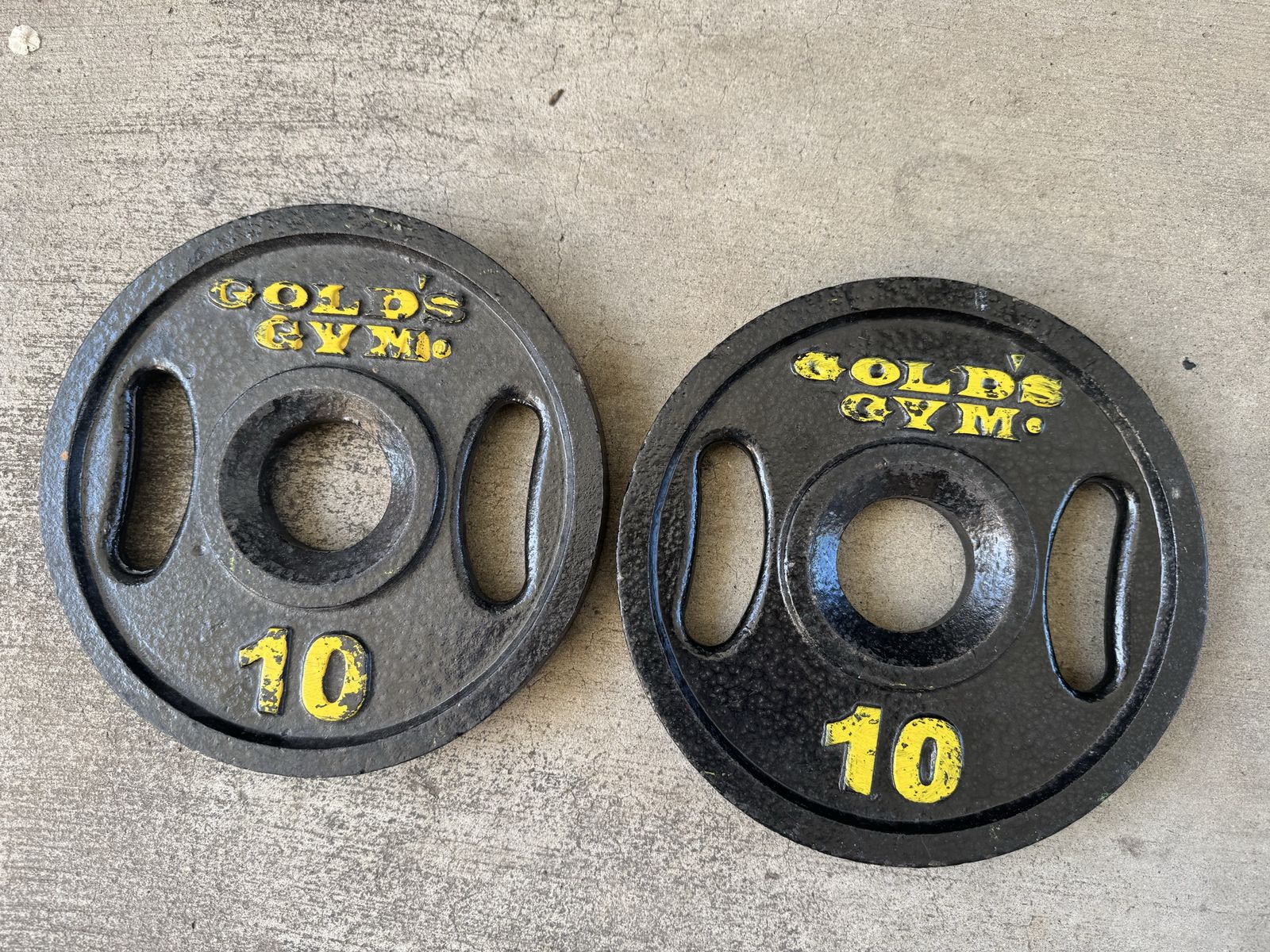 Gold’s Gym 10 LB olímpic grip weight plates pair