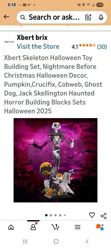 New in Box! Nightmare Before Xmas Building Set