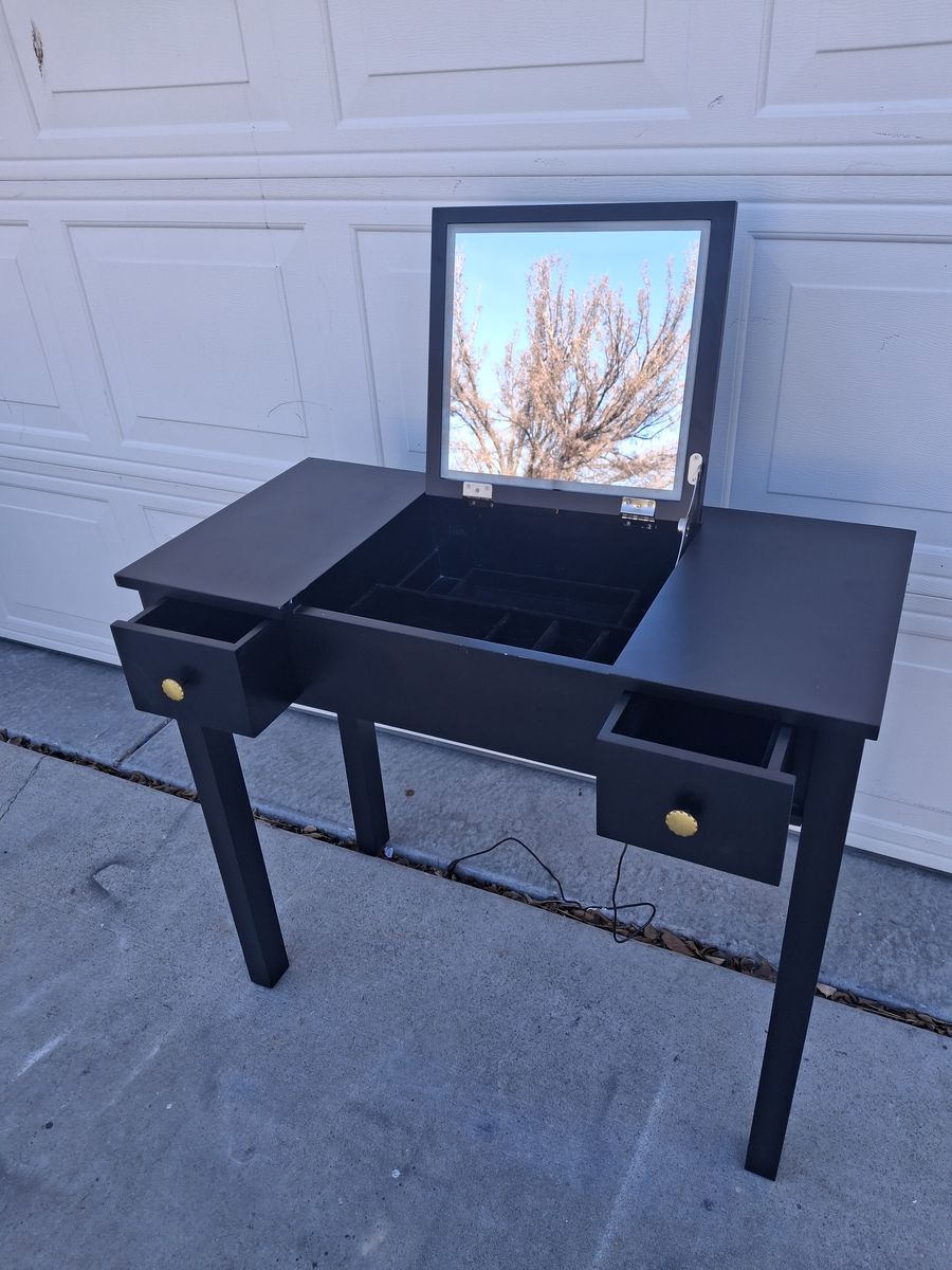 black medium size vanity