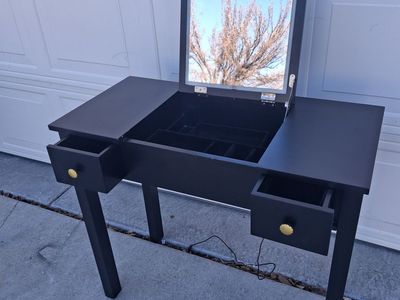 black medium size vanity