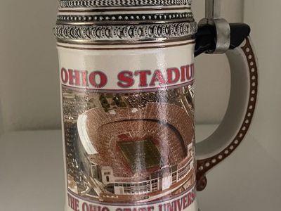 Domex Ohio State University Ohio Stadium Beer Stein Pewter Lid