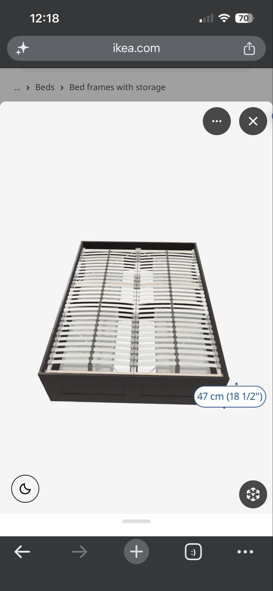 Full size storage bed frame