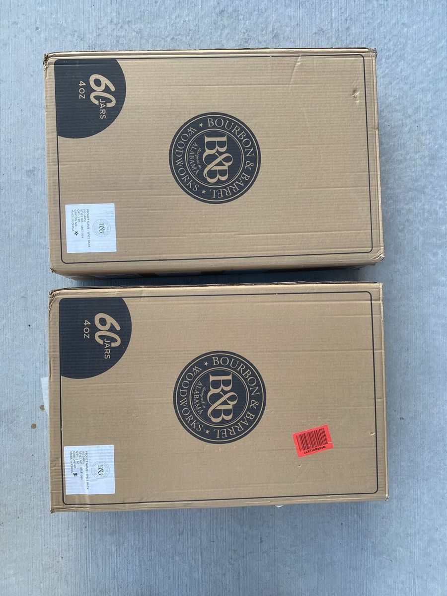 Set of brand new Bourbon and Barrel Spice racks