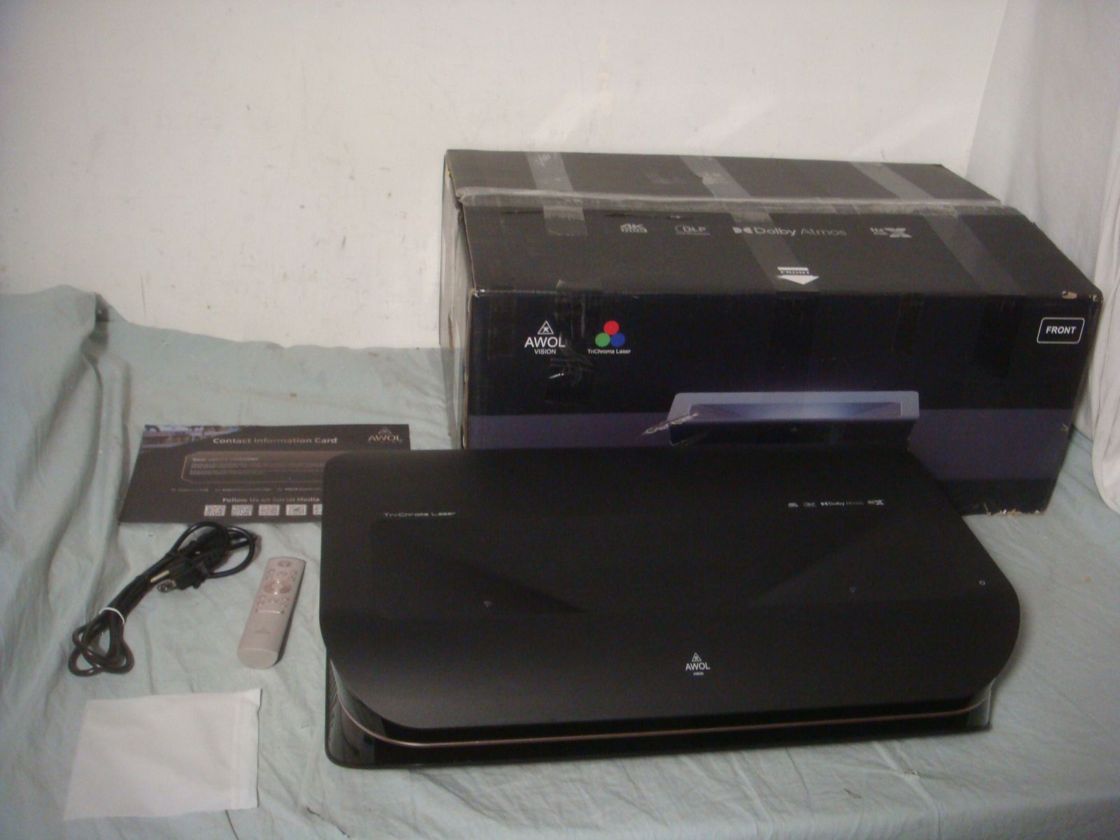 AWOL VISION LTV-3000 PRO 4K ULTRA SHORT THROW TRI-CHROMA TRIPLE LAZER PROJECTOR