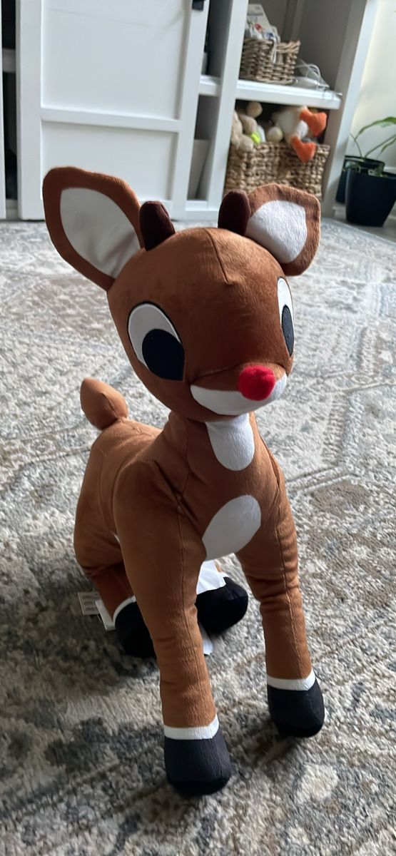 Rudolph the Red-Nosed Reindeer Kids Plush Bedding Cuddle and Decorative Pillow Buddy