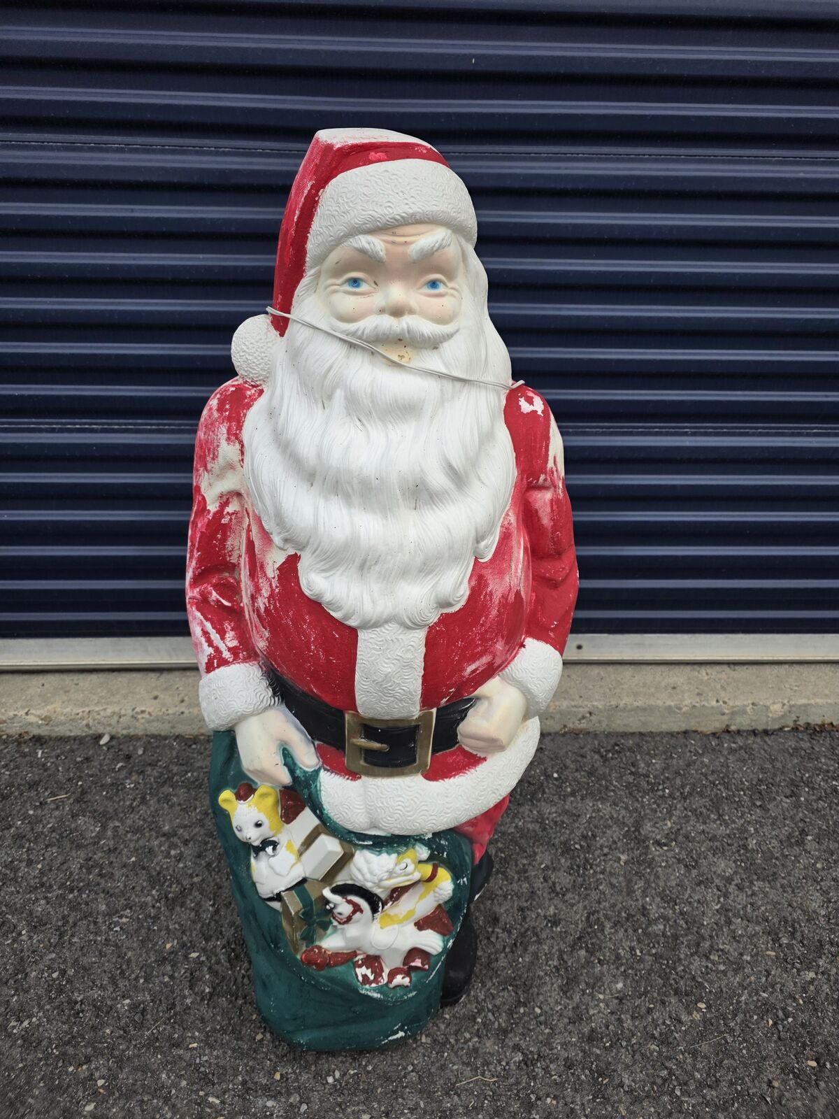 Vintage Empire Santa Claus Blow Mold 46" w Toy Sack Bag Christmas