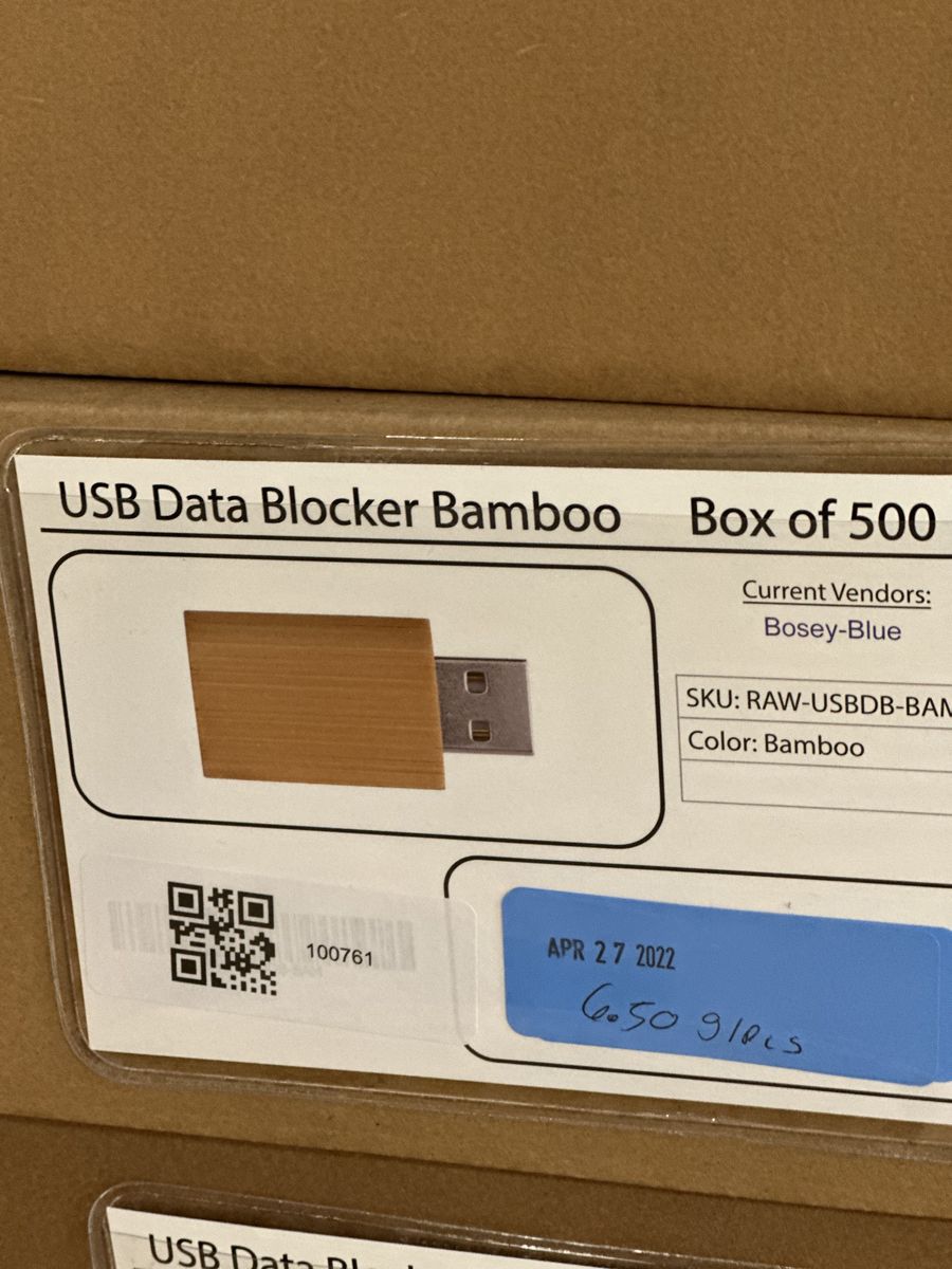 Bamboo USB Data Blocker Charge-Only Adapter Public Charger Security Protector