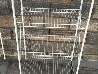White Metal 4-Tier Wire Storage Shelf