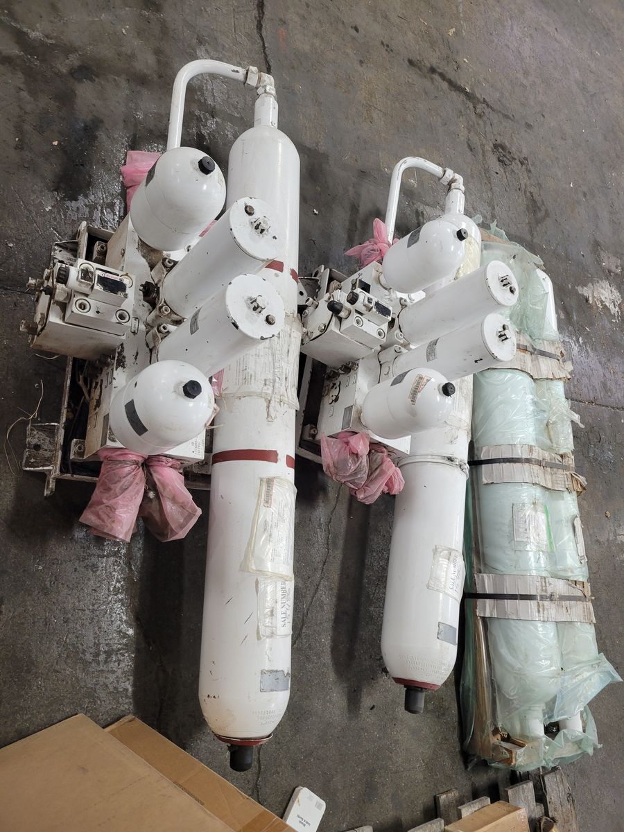 Rexroth / HYDAC Industrial Hydraulic Accumulator & Filter Stations- Lot of Two