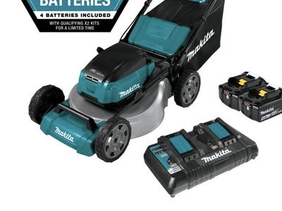 Makita XML06PT1 18" 36V LXT Brushless Self-Propelled Cordless Lawn Mower Kit w/ 4 Batteries