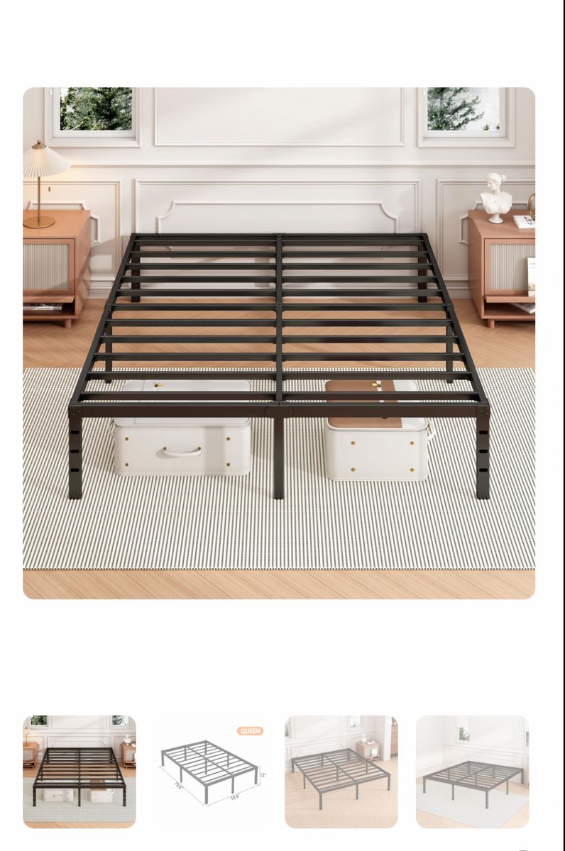 Queen metal bed frame