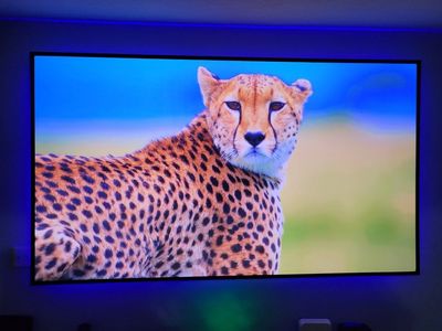 LG 1080P LED PROJECTOR w/96" screen