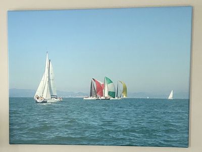 Sailboats Racing Canvas Wall Art