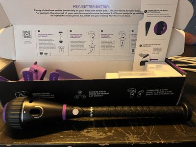 WIN Short VR Bat for Quest 2/3/Pro with Adjustable Weights