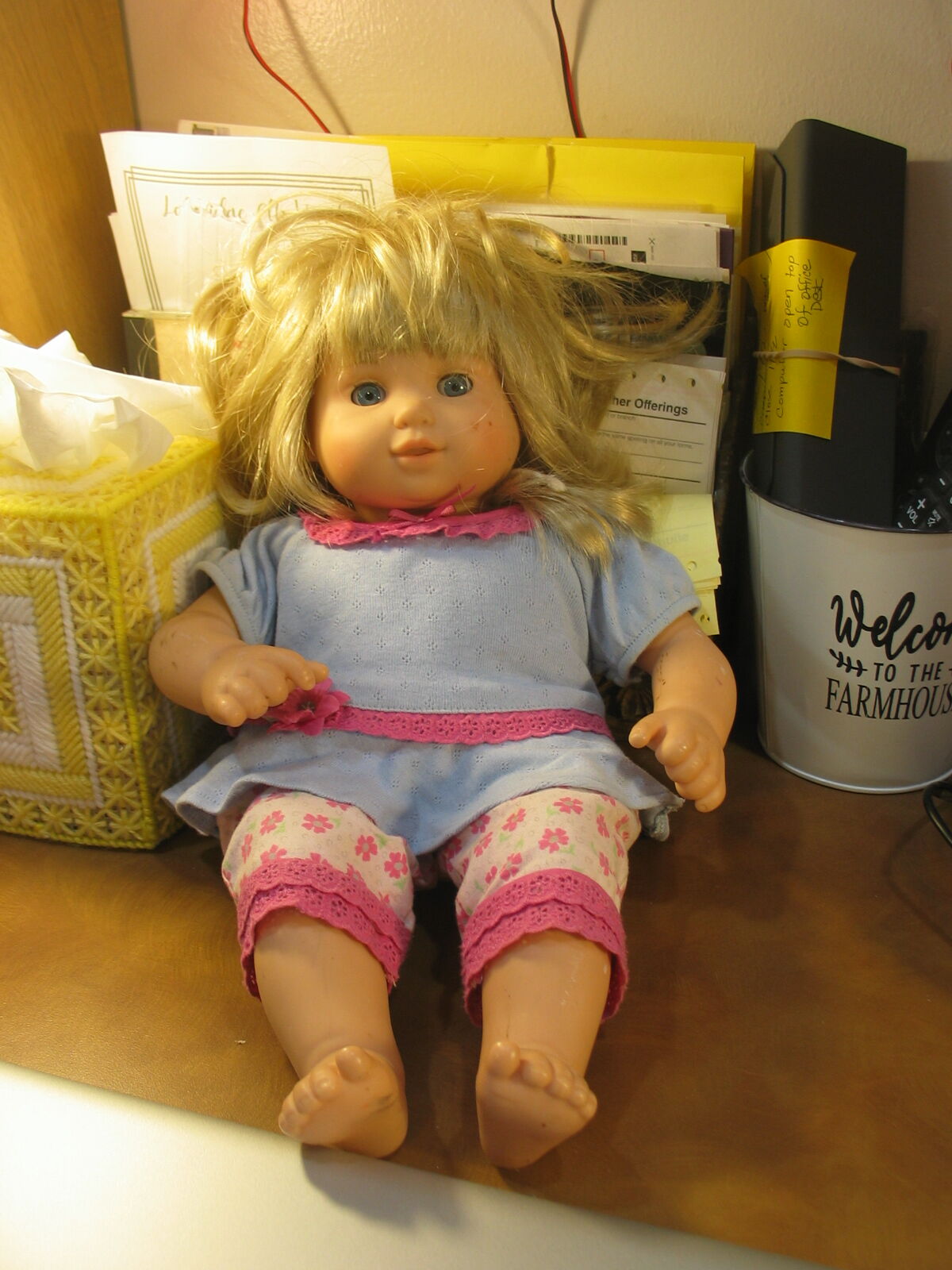 AMERICAN BABY BITTY DOLL original outfit thick hair cloth stuffed body