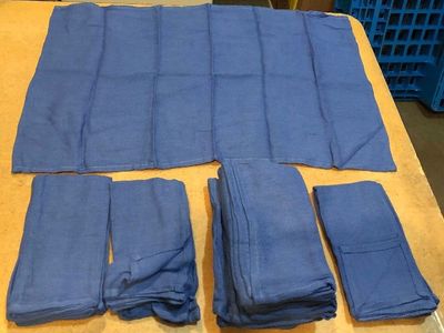 16" x 24" blue lint-free cleaning towel cloths - Bundle of approx 800-1000 - NEW