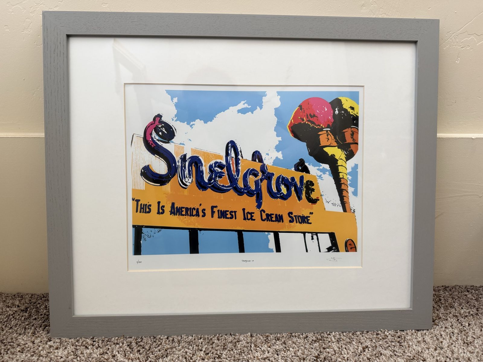 Snelgrove Ice Cream Store Framed Art Print 4/250 - American Landmark Pop Art Style -Stephanie Swift