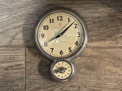 Vintage Bengt Ek Design Aluminum Wall Clock - Sweden - For Parts Only or Decor