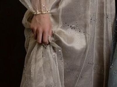 Joyfolie Layla Dress in champagne size 8 Well Dressed Wolf Shimmering Starling Dress Silver Tulle Long Sleeve Sparkle