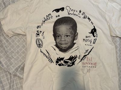 Lil Wayne Tha Carter V Album Merch T-Shirt Size L - White 100% Cotton