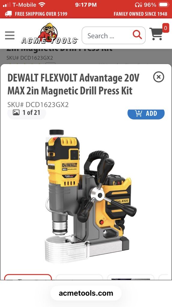 Dewalt Flexvolt Magdrill Kit New
