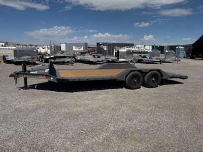 2026 RawMaxx 8.5x20 SLX Stealth X Superwide Flatbed Equipment Car Hauler Trailer