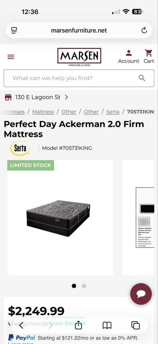 King size serta ackerman