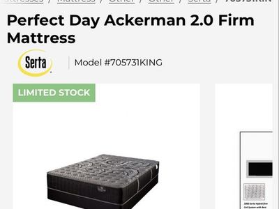 King size serta ackerman