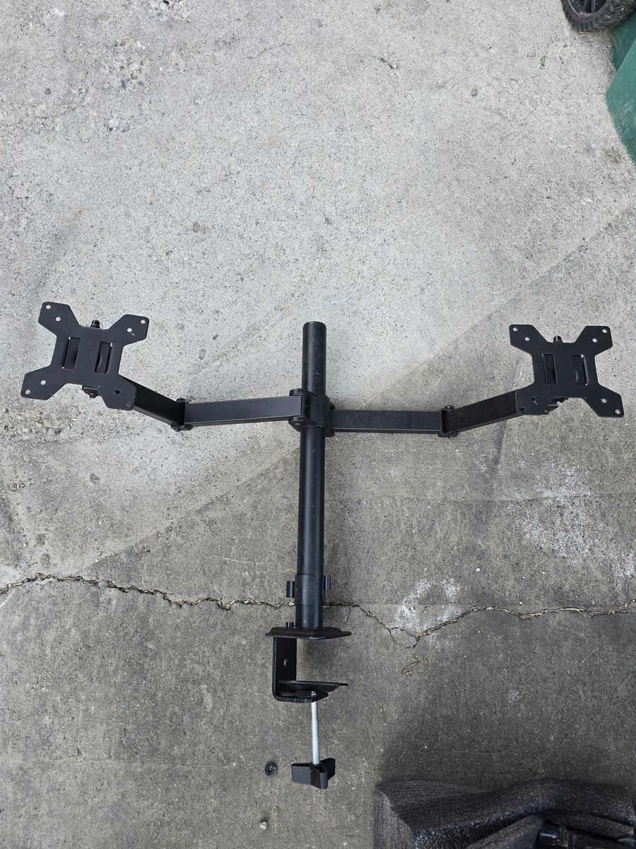 Dual Monitor Desk Mount Stand - Adjustable Two Monitor Arm Holder