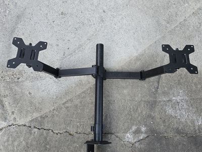Dual Monitor Desk Mount Stand - Adjustable Two Monitor Arm Holder