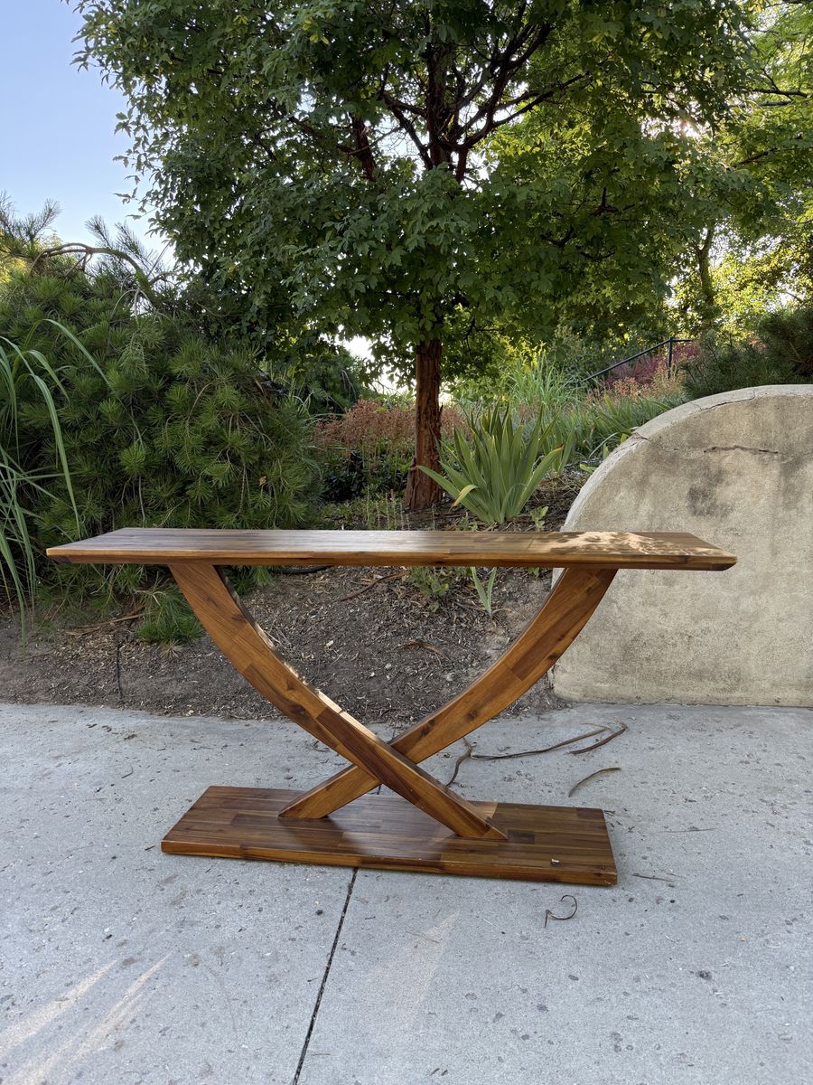 Modern Wood Console Table - 57" Wide x 14.5" Deep - Entryway/Hallway Furniture
