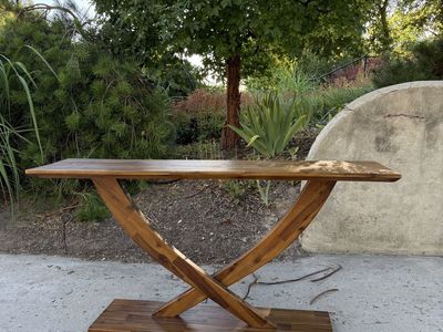 Modern Wood Console Table - 57" Wide x 14.5" Deep - Entryway/Hallway Furniture