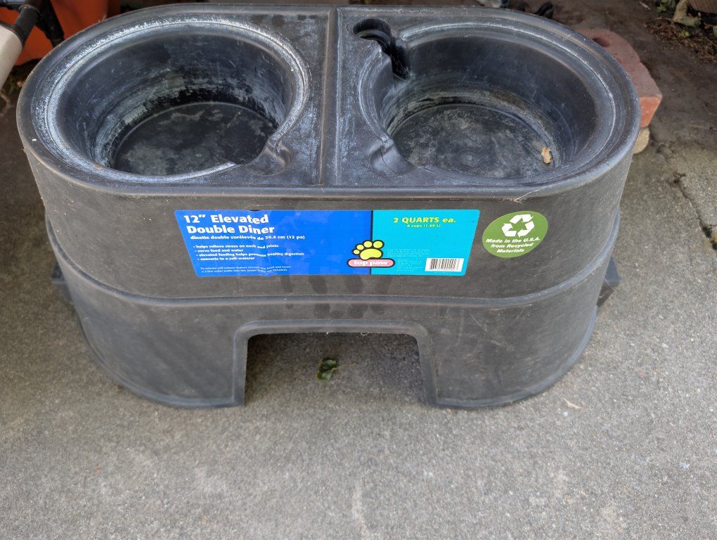 12" Elevated Double Dog Bowl