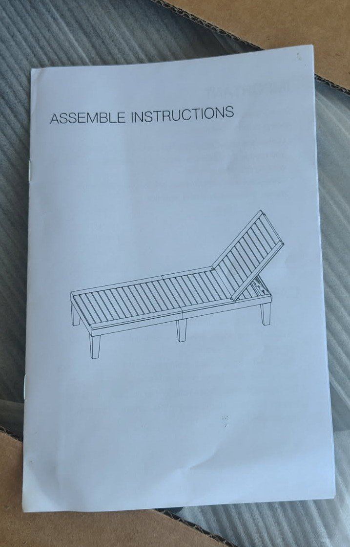 Brand New in Box Chaise Lounge Chair Set of 2 In Black