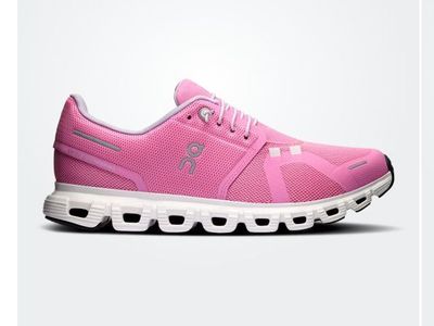 ON Cloud 6 Women's Running Shoes - pink/White Lightweight Athletic Sneakers